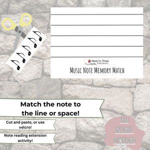 Music Note Worksheet Woo Commerce Shop Image with banners tet and description