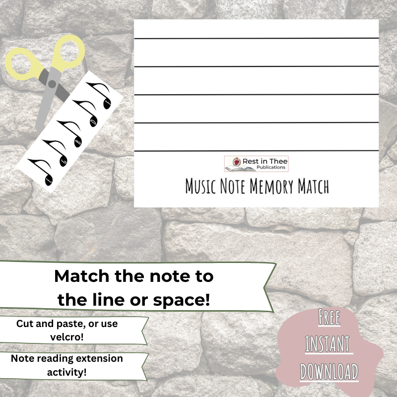 Music Note Worksheet Woo Commerce Shop Image with banners tet and description