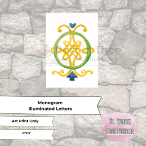 Monogram Letter St Patrick Art Print Shop Icon