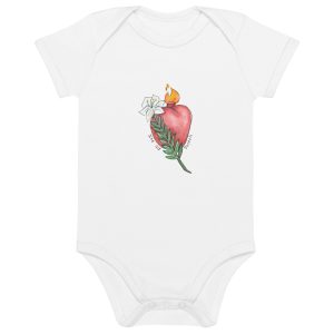Ite Ad Joseph St. Joseph Most Chaste Heart Organic Cotton Baby Bodysuit
