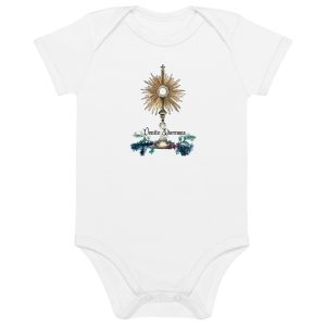 Eucharistic Christmas Baby Onesie Venite Adoremus
