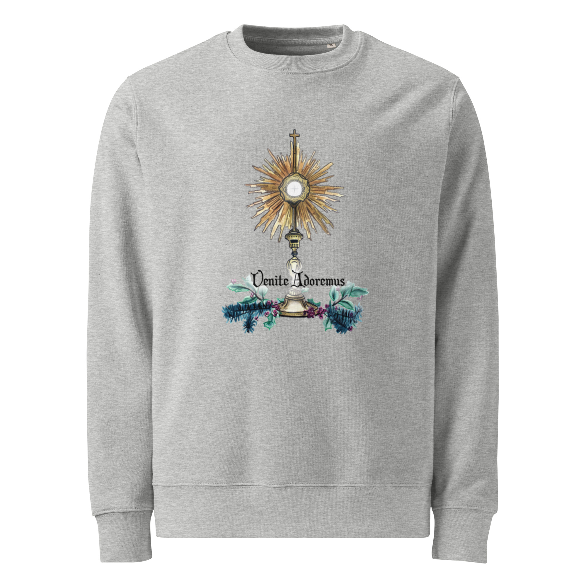 Eucharistic Christmas Venite Adoremus Adult Sweatshirt - Image 2